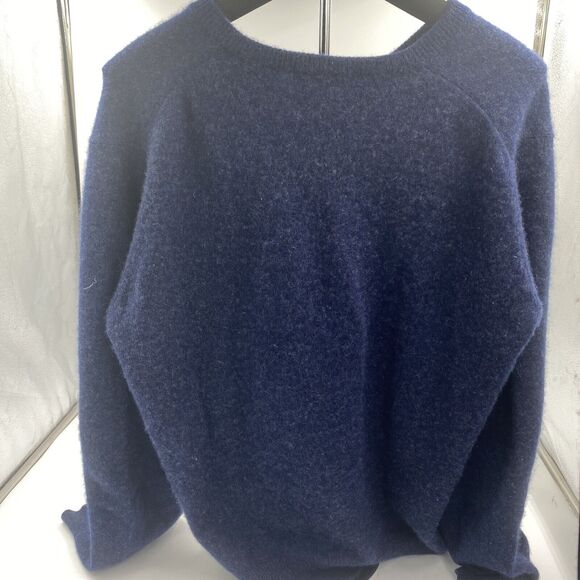 Grant Thomas Sweater Mens Small 2-Ply Cashmere Pullover V-Neck Blue Long Sleeve - Picture 4 of 6